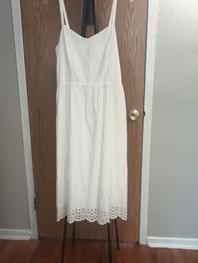 Old Navy White Eyelet Spaghetti-Strap Midi Dress